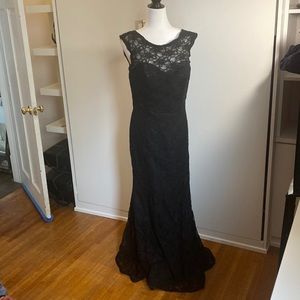 Morie Lee by Madeline Gardener Black Lace dress